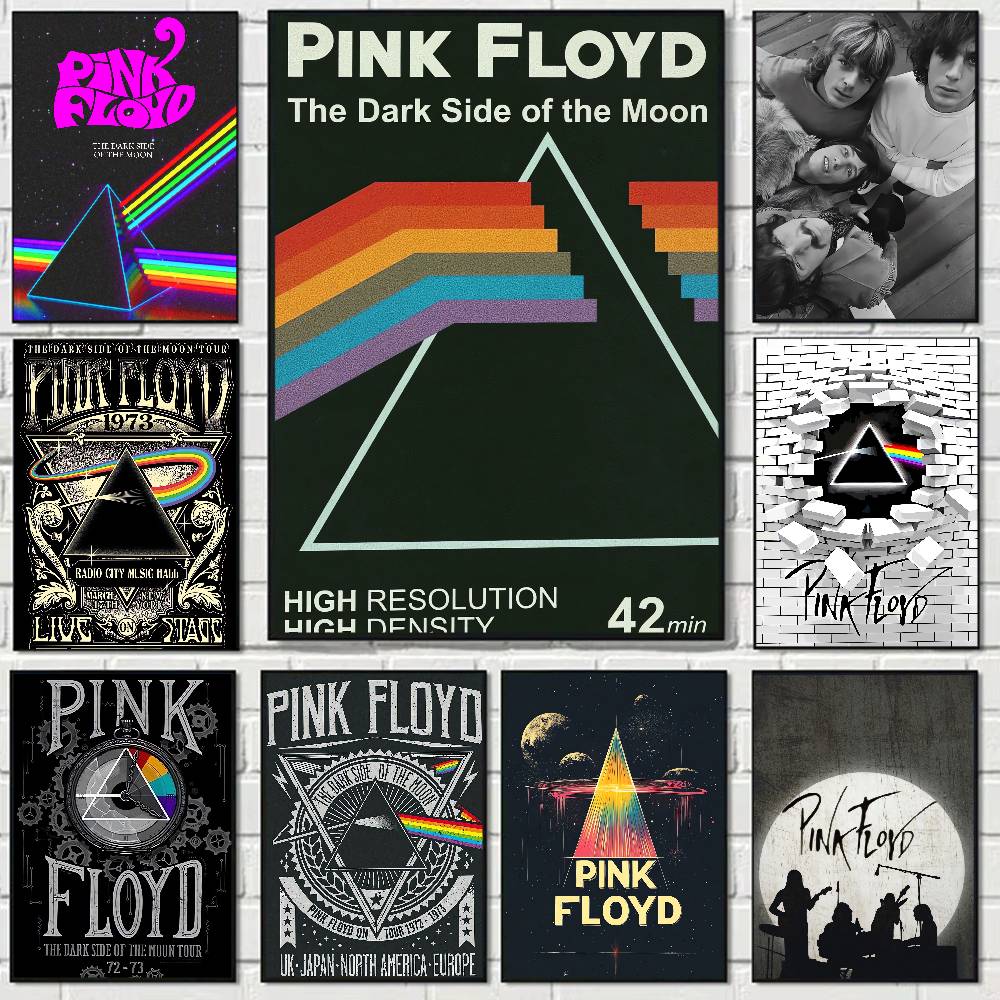 Home Bar And Theater - Аниме-постер с изображением рок-группы Pink Floyd,
