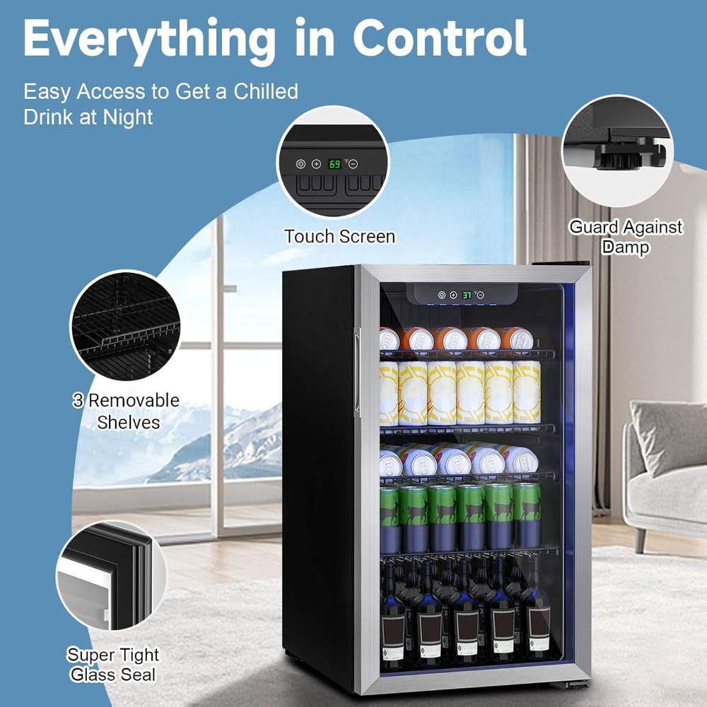 Home Bar And Fridge - Компактный холодильник для напитков на 110