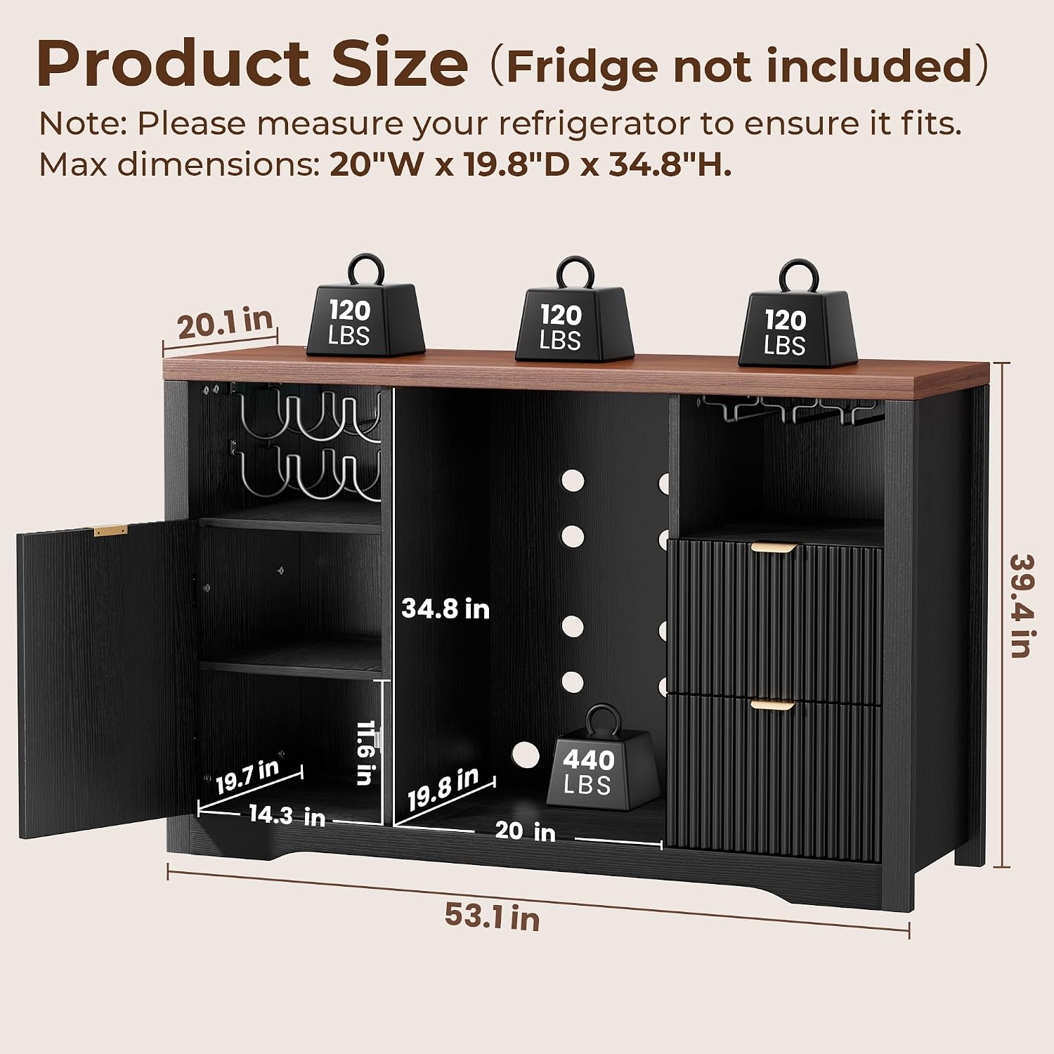 Home Bar And Fridge - Кофейный барный шкаф с местом для