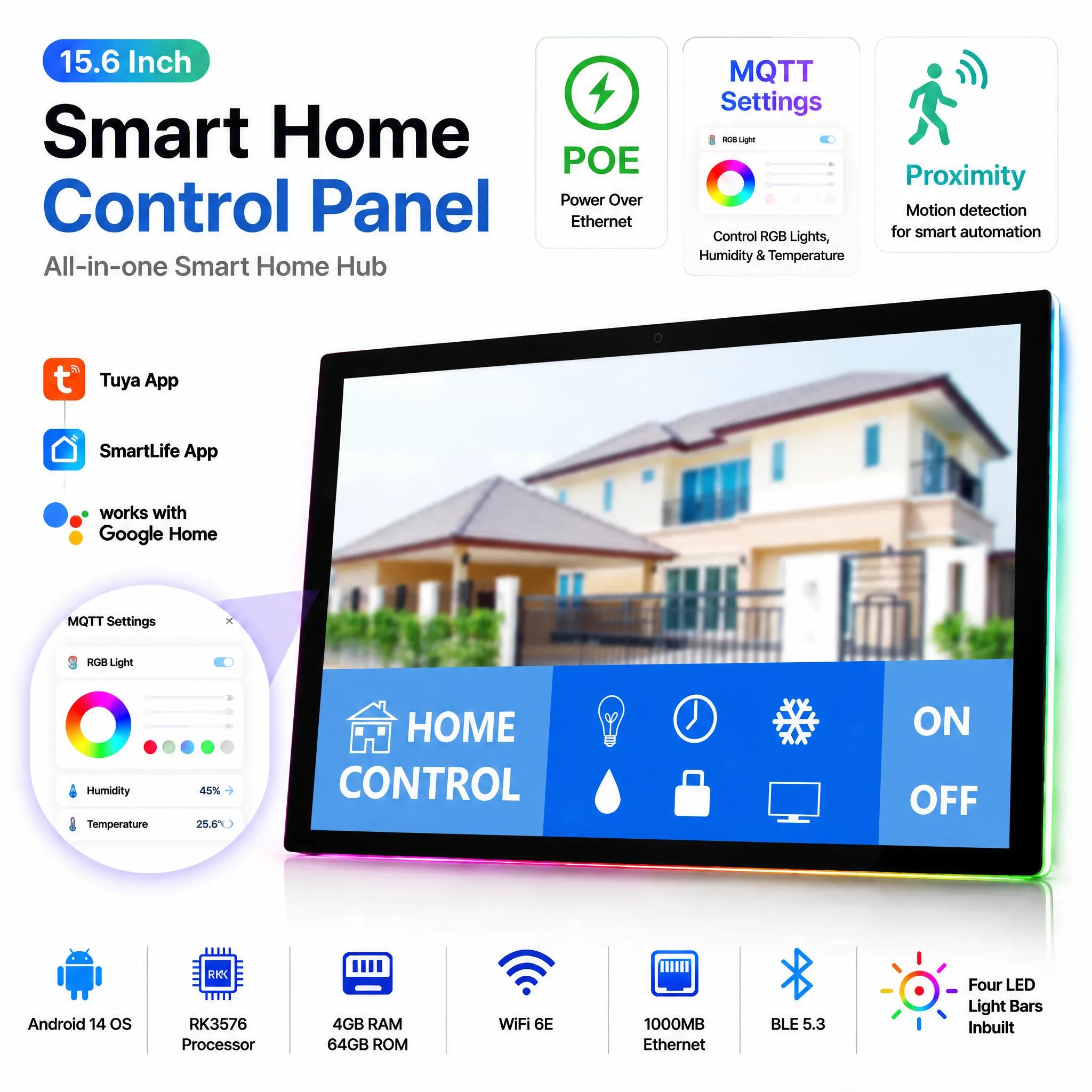 Home Bar Android - 15,6-дюймовый встраиваемый планшет для умного дома