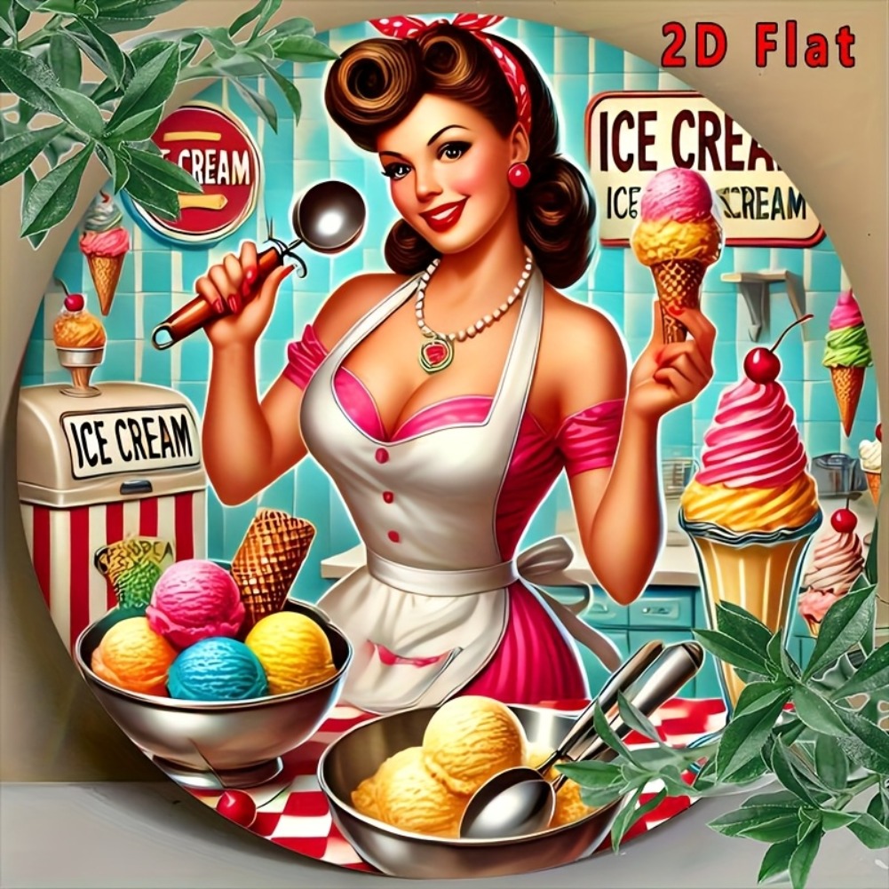 Home Bar And Kitchen - 2D плоский 1 шт., круглый винтажный