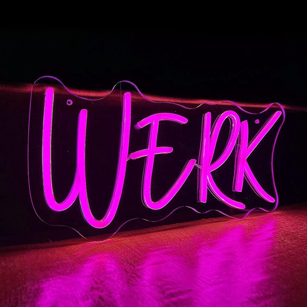 Home Bar Word - Неоновая вывеска Werk, светодиодная световая вывеска