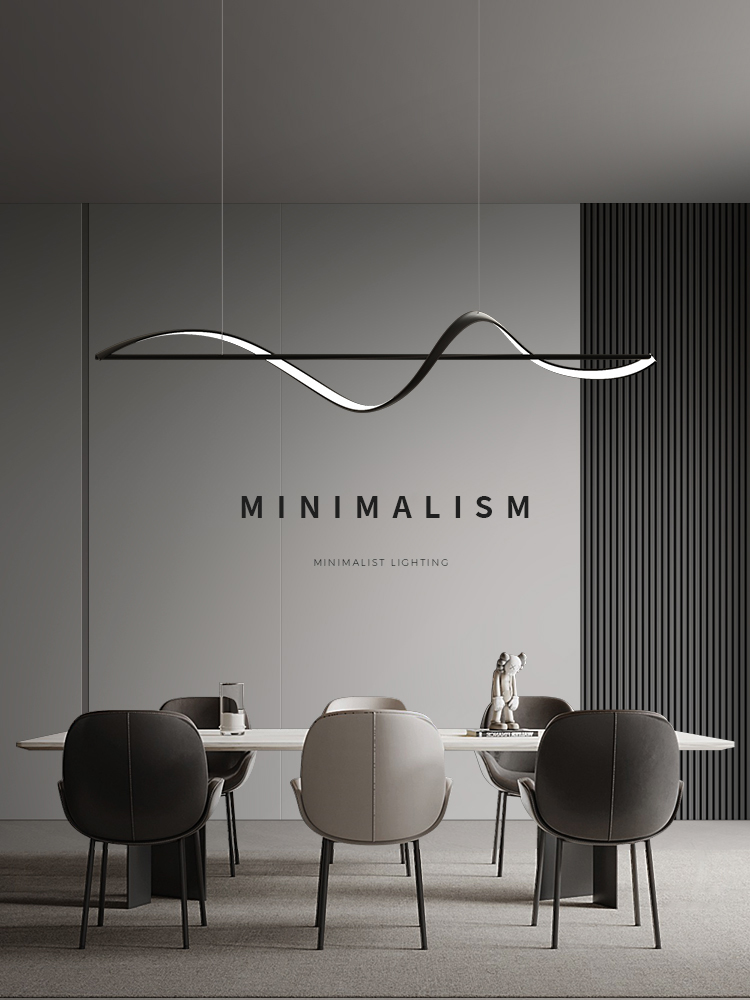 Home Bar Word - Современный минималистский изогнутый светодиодный подвесной светильник,