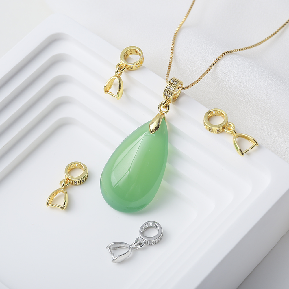 Ice Pick Pick - Микрозажим для подвесок с фианитом, позолоченный
