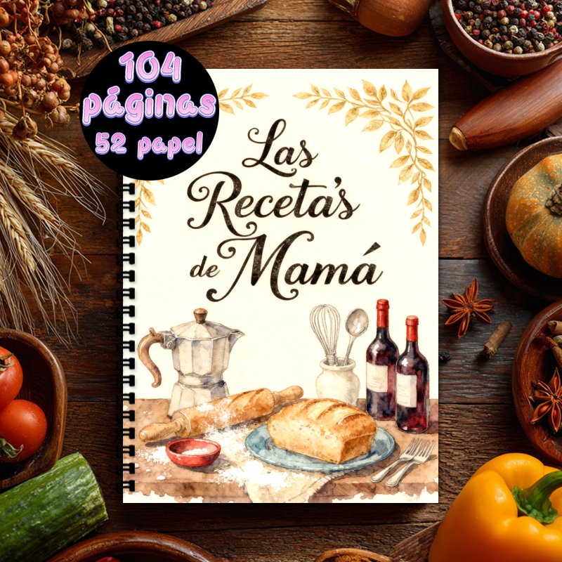 Cocktail Recipe Book - Блокнот для рецептов на испанском языке