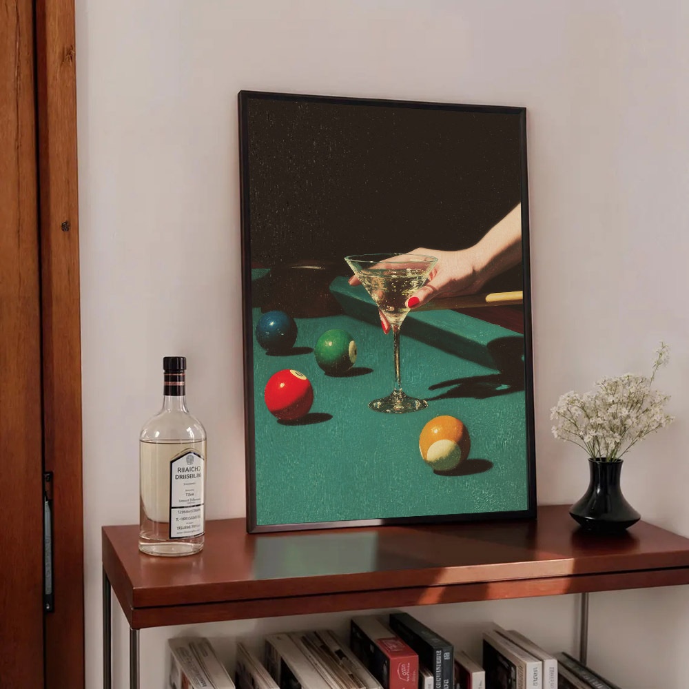 Винтажный постер с бильярдным  – обзор и цена Home Bar Set