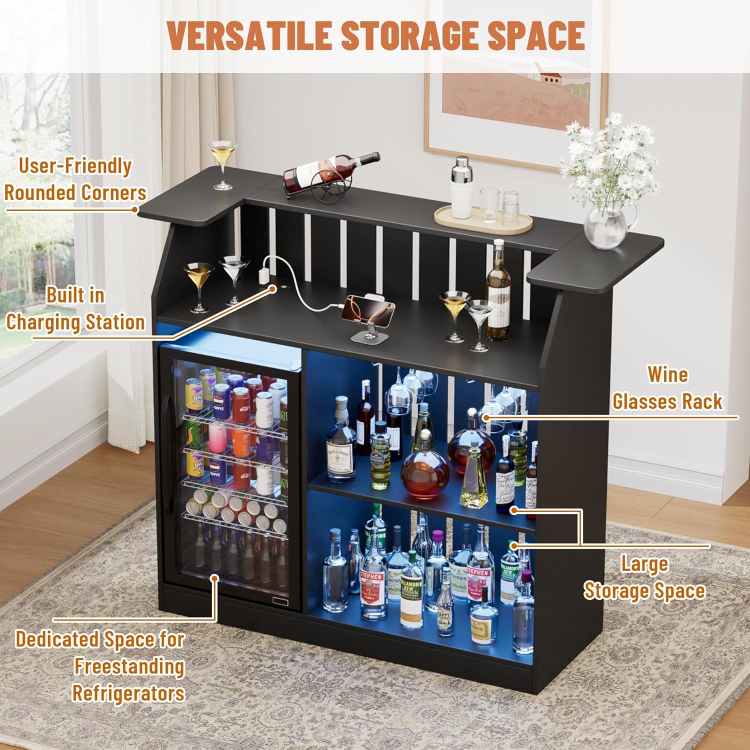 Барный стол U-образной формы,  – обзор и цена Home Bar And Fridge