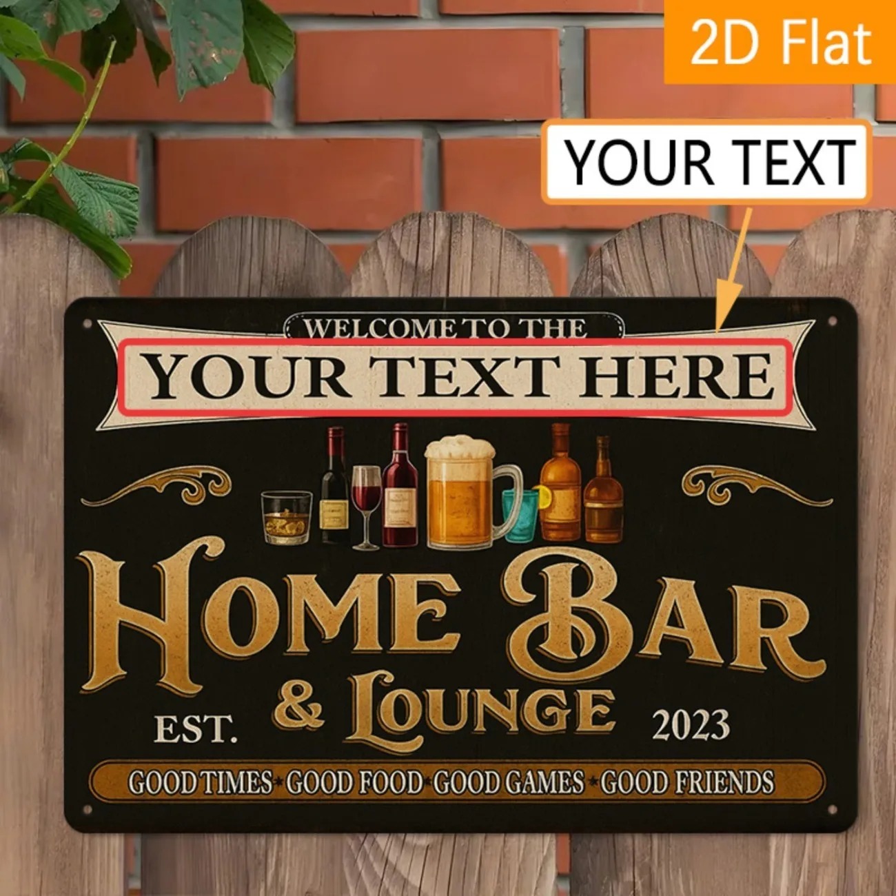 Металлическая табличка с индив – обзор и цена Home Bar Lounge