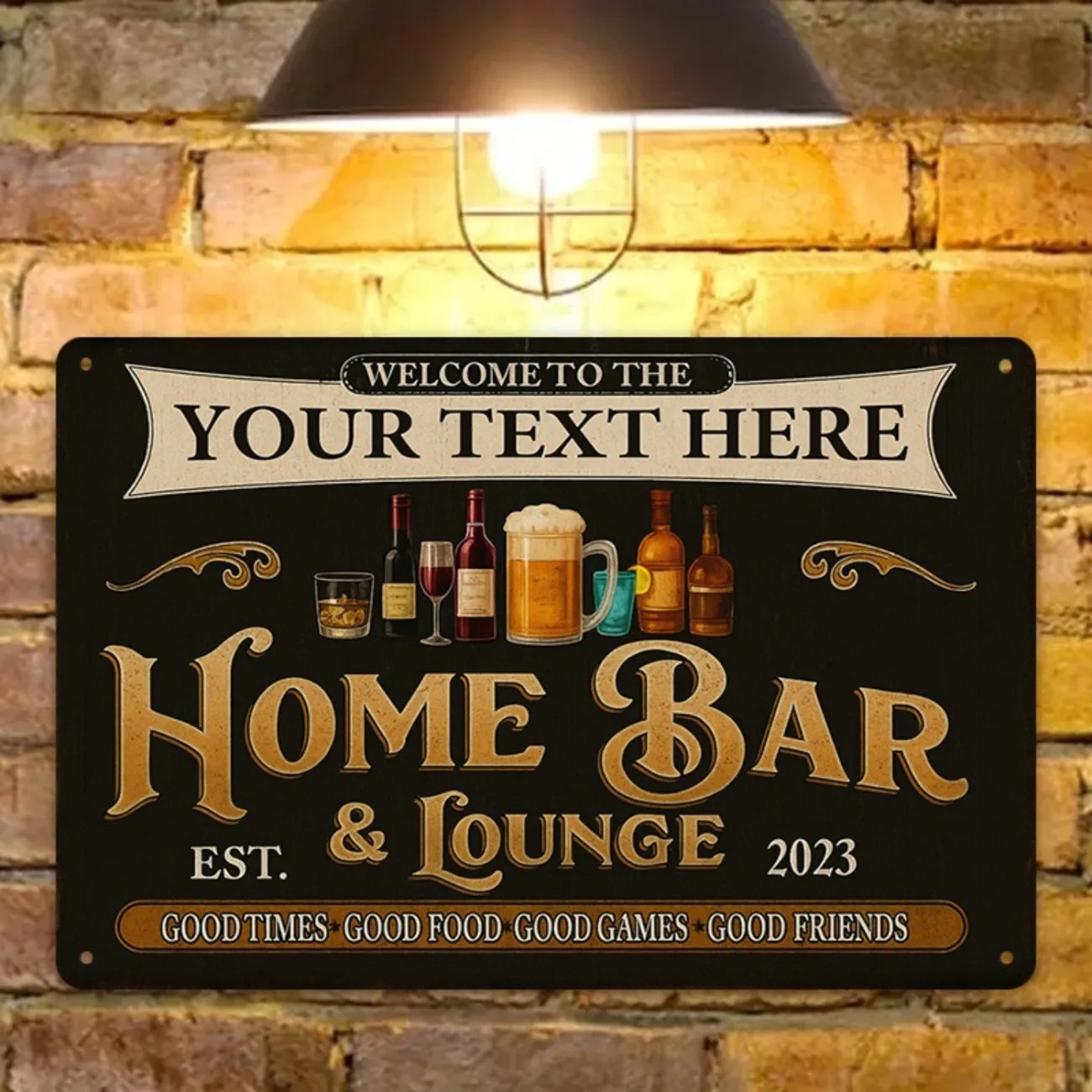 Металлическая табличка с индив – обзор и цена Home Bar Lounge
