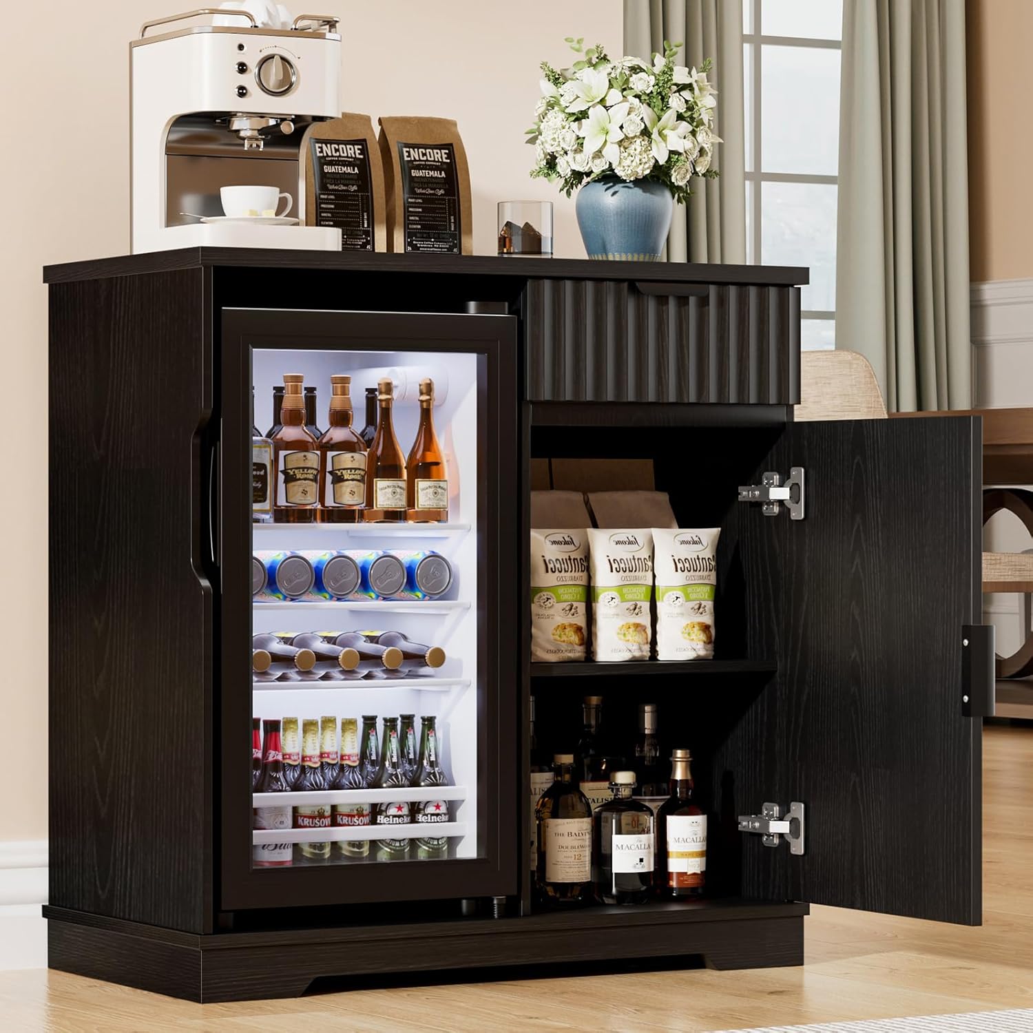 Барный шкаф для кофе с рифлено – обзор и цена Home Bar And Fridge