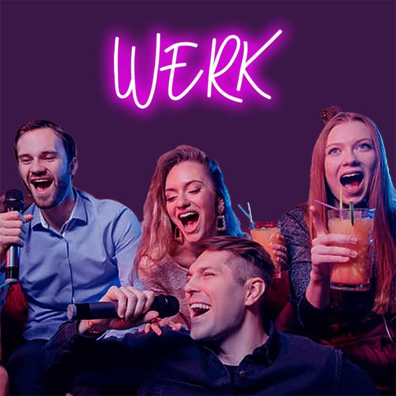 Неоновая вывеска Werk, светоди – обзор и цена Home Bar Word